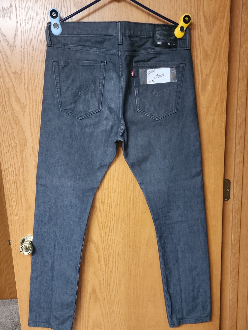 Levis 510 Men's Slim Dark Gray Jeans 36x34 number 2010